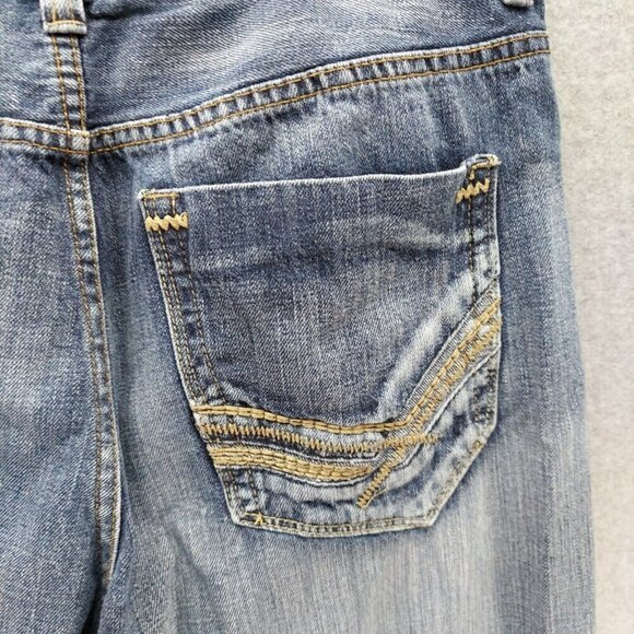 Men's 34x34 Carbon Regular Distressed Washed  Blue Jeans  Actual 34x32 5 Pocket - Picture 16 of 16